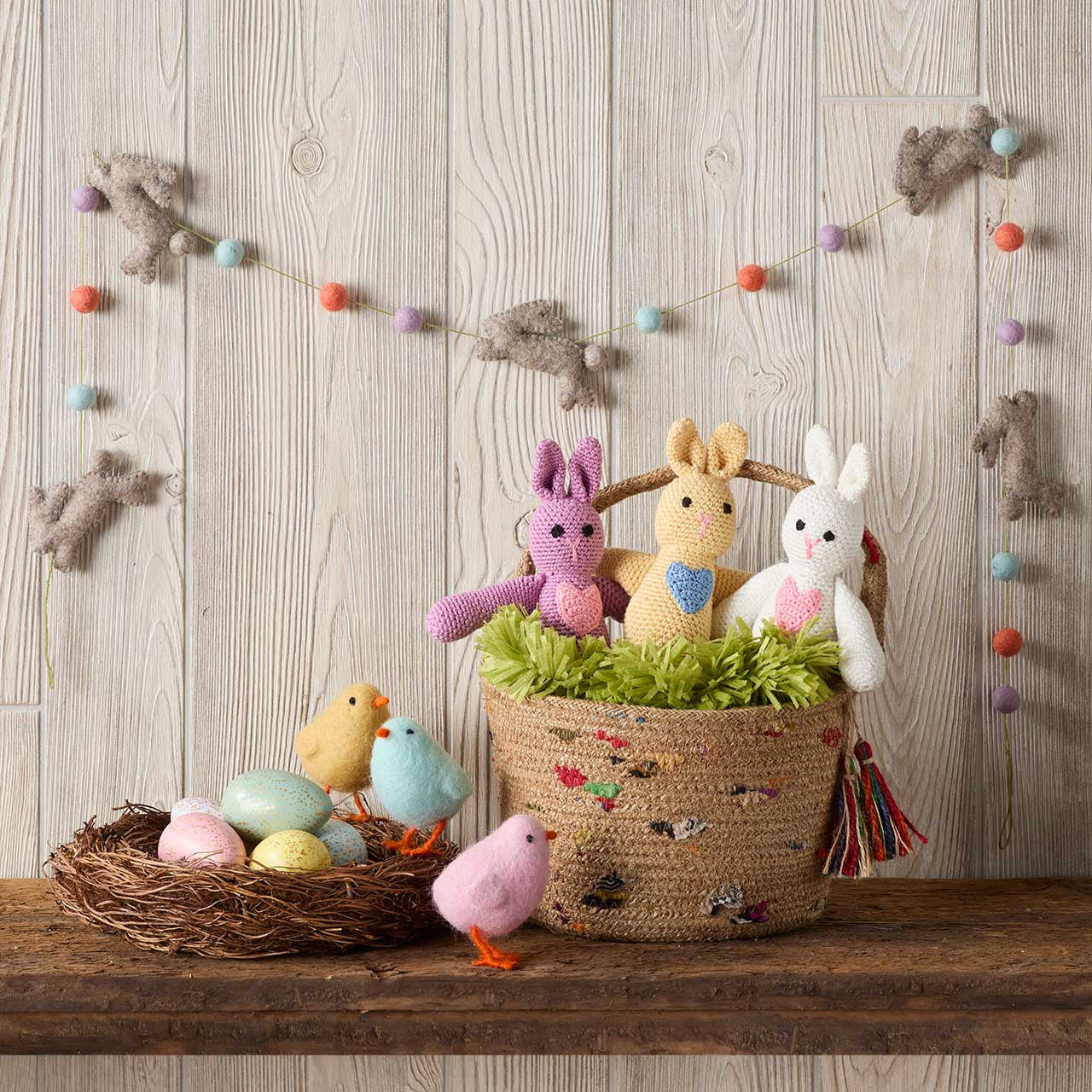 Hopping Bunny Felt Garland