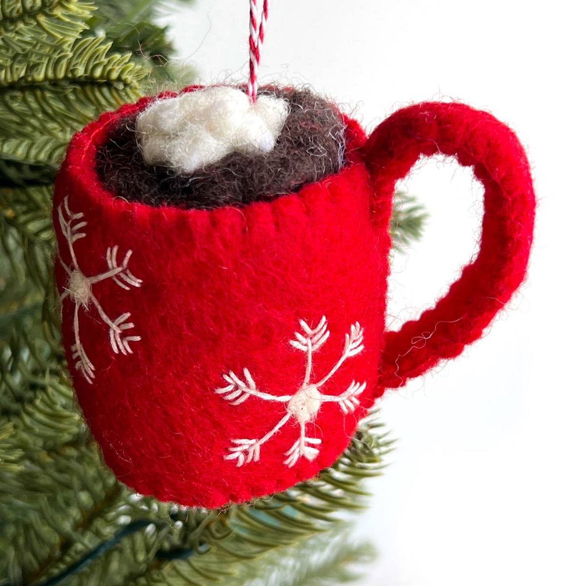 Hot Chocolate Felt Wool Ornament