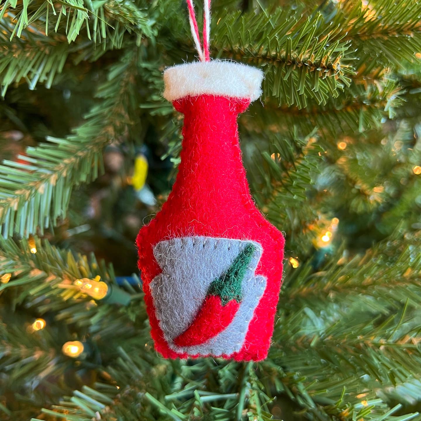 Hot Sauce Felt Wool Ornament