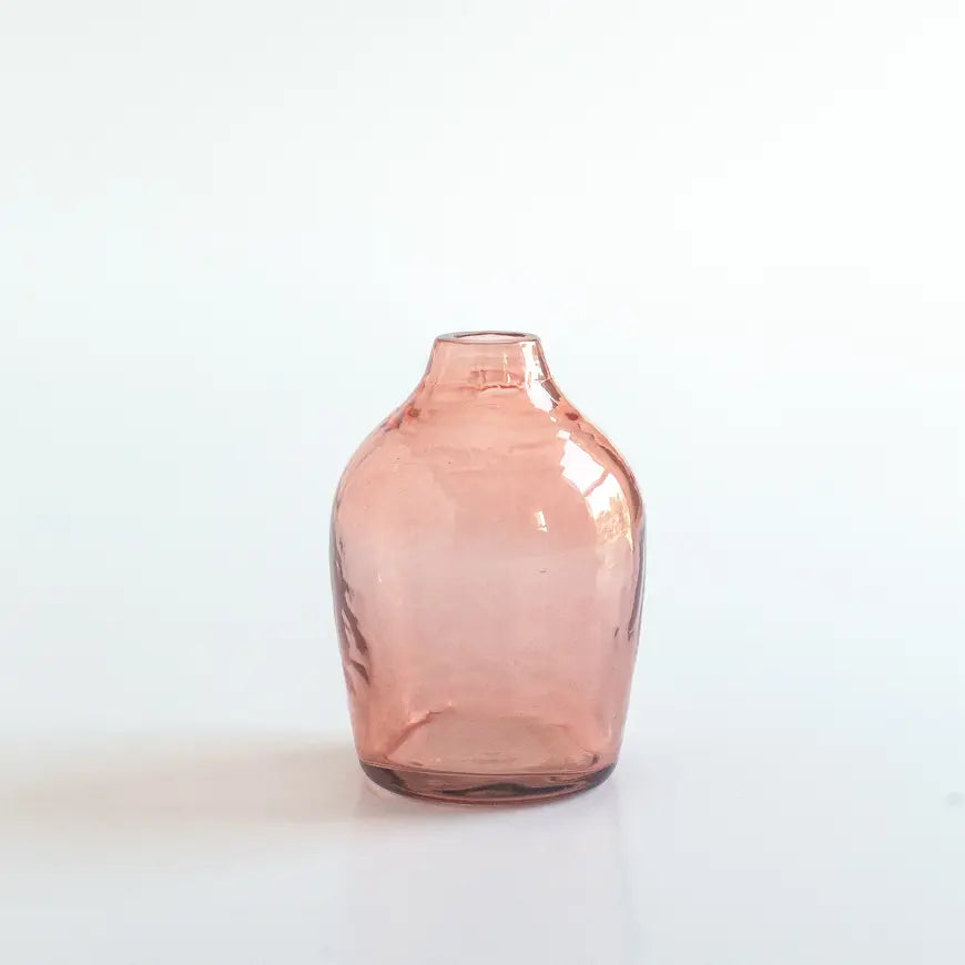 Haley Handblown Hammered Bud Vase- Assorted Colors- Sold Individually