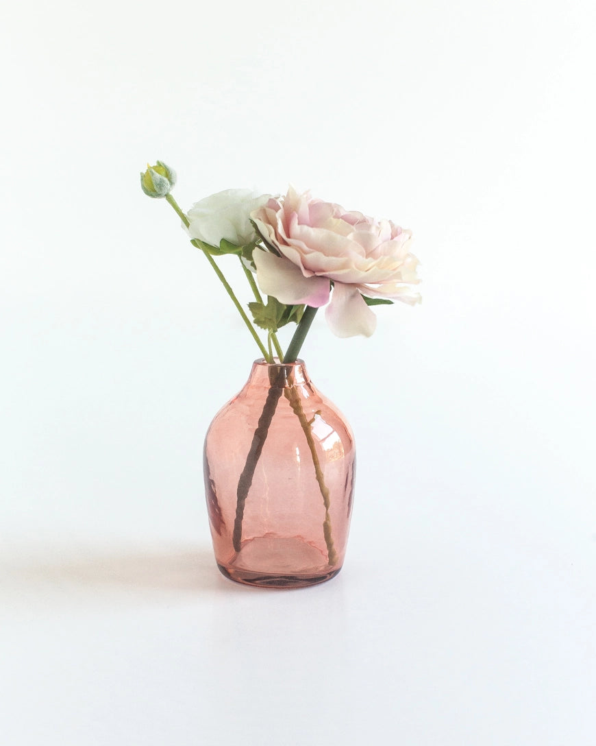 Haley Handblown Hammered Bud Vase- Assorted Colors- Sold Individually