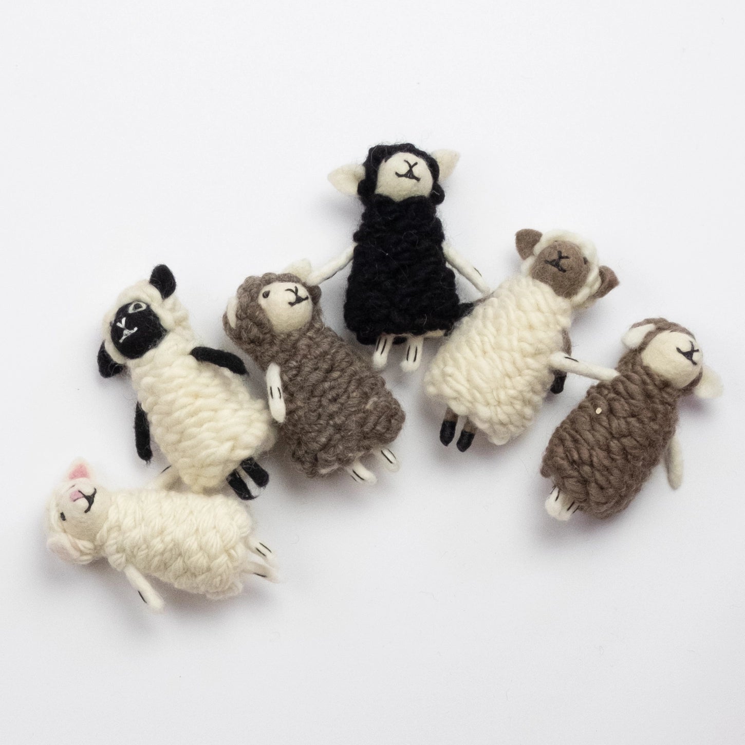 Felt Sheep Finger Puppet- Assorted Colors- Sold Individually