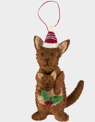 Kangaroo with Joey Ornament