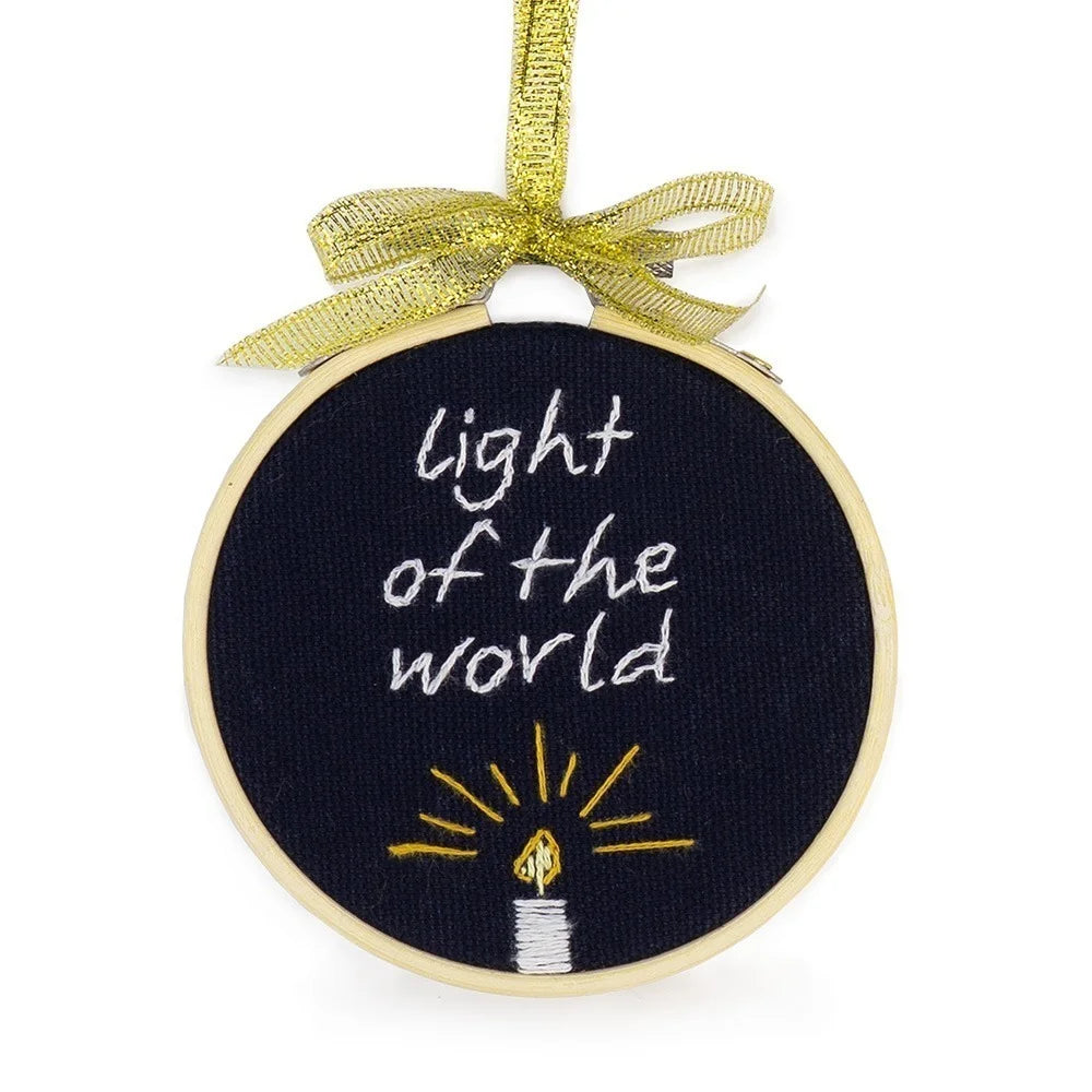 Light of the World Embroidered Ornament