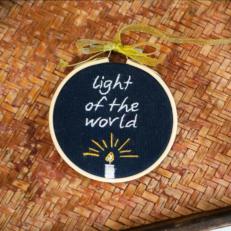 Light of the World Embroidered Ornament