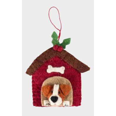 Jack Russell in Doghouse Ornament