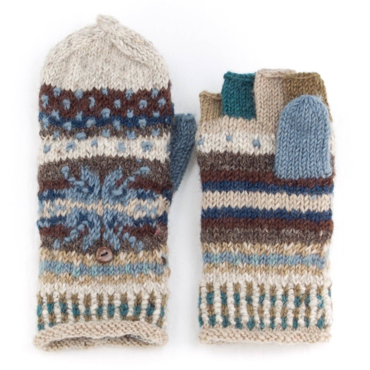 Jasper Wool Knit Convertible Mittens- Assorted Colors