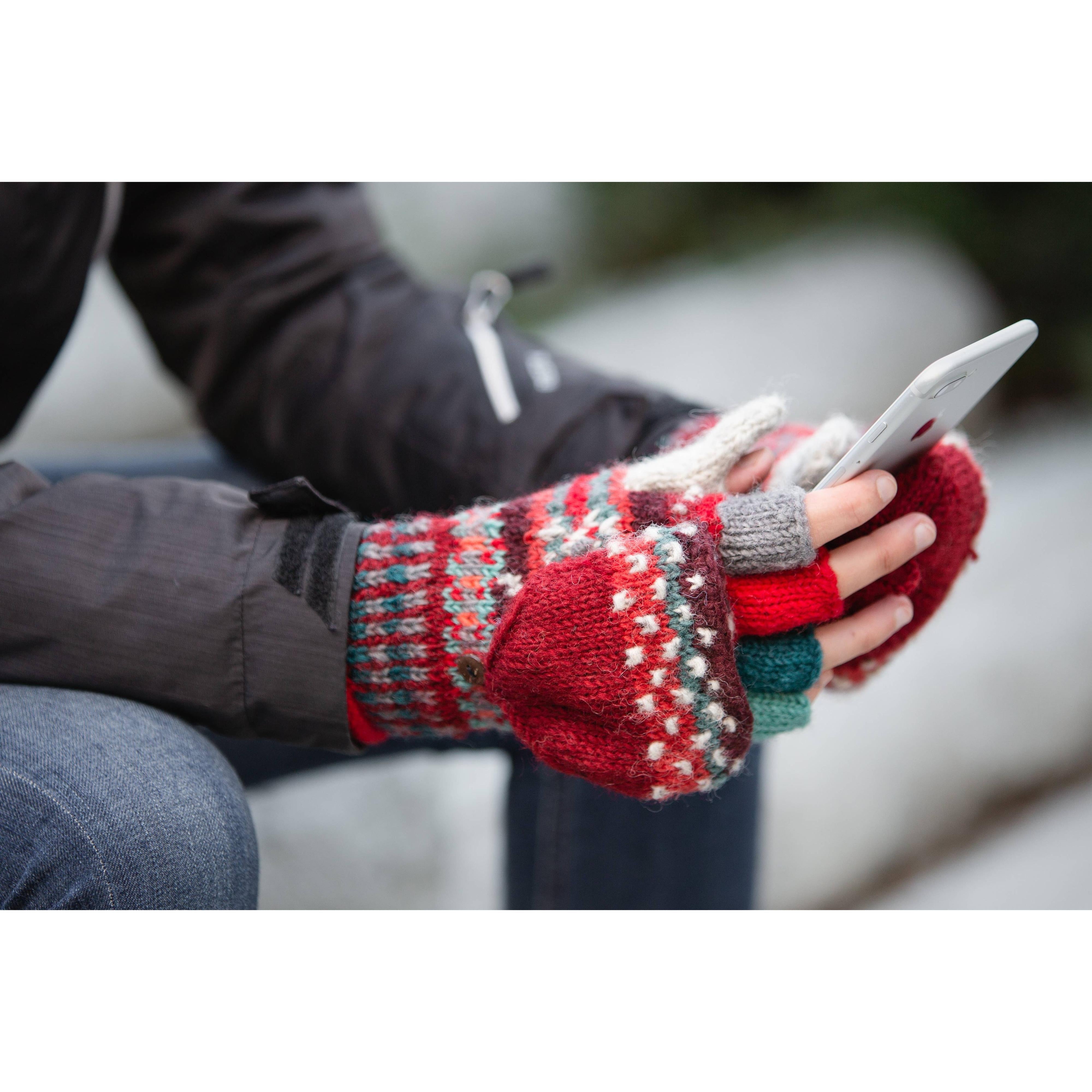 Jasper Wool Knit Convertible Mittens- Assorted Colors