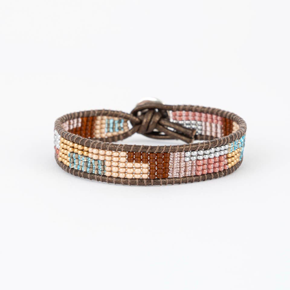 Jigsaw Beaded Bracelet- Assorted Colors- Sold Individually