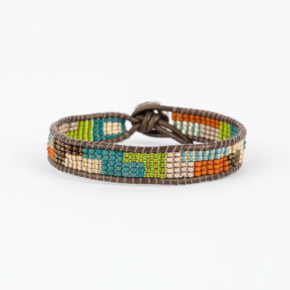Jigsaw Beaded Bracelet- Assorted Colors- Sold Individually