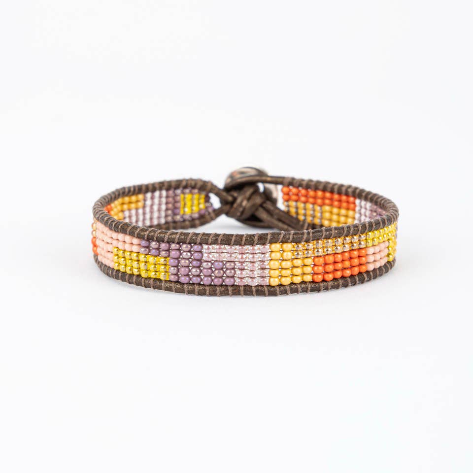 Jigsaw Beaded Bracelet- Assorted Colors- Sold Individually