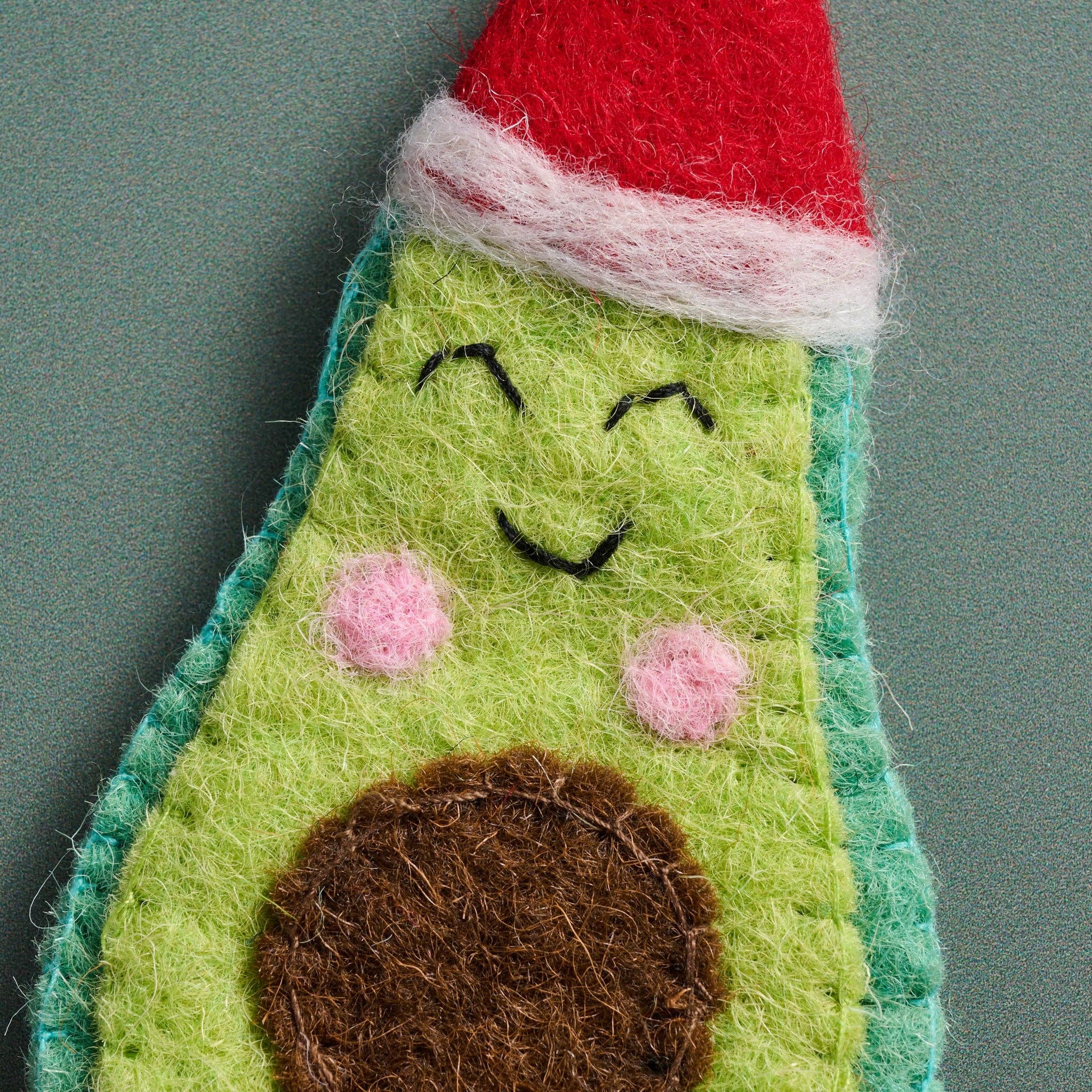 Jingle Bell Felt Avocado Ornament