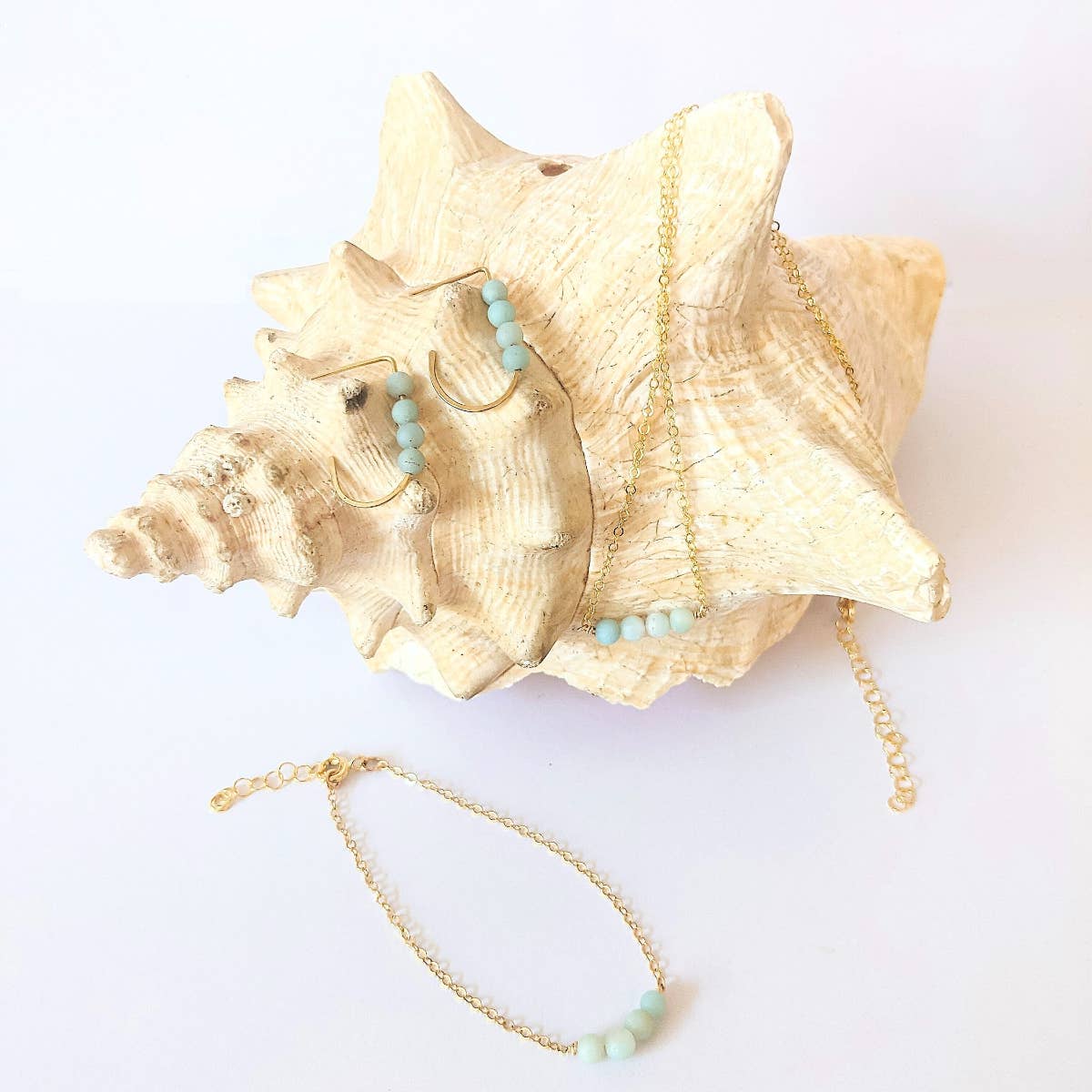 Jordan Amazonite Beaded Bracelet- 14K Gold Filled