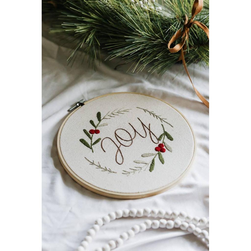 Joy To The World Hoop Wall Decor