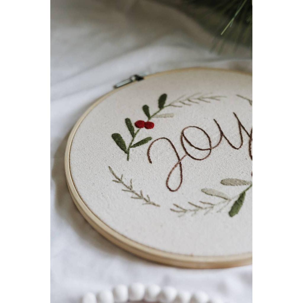 Joy To The World Hoop Wall Decor