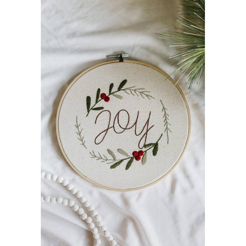 Joy To The World Hoop Wall Decor