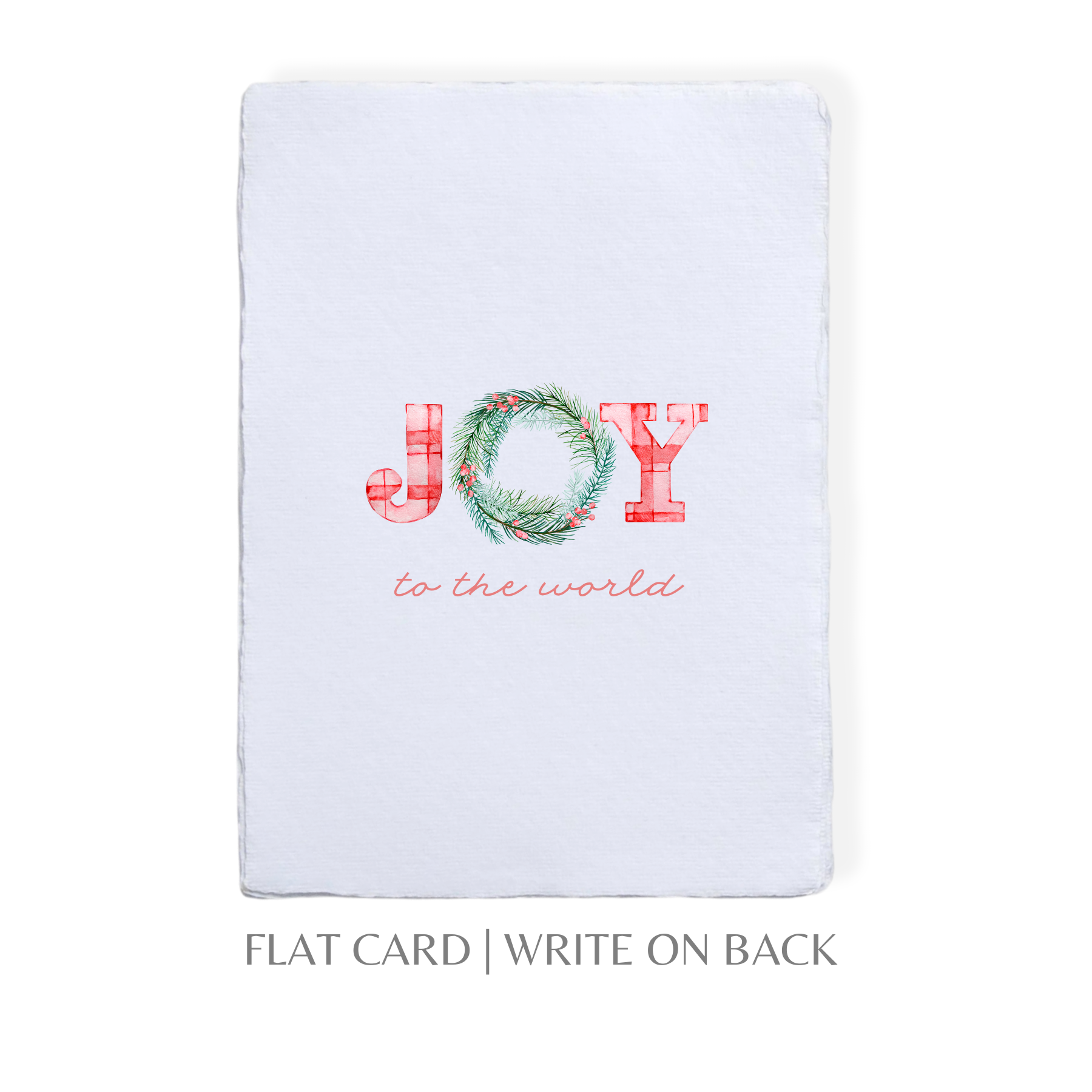Joy to the World- Red Buffalo Print | Holiday Card