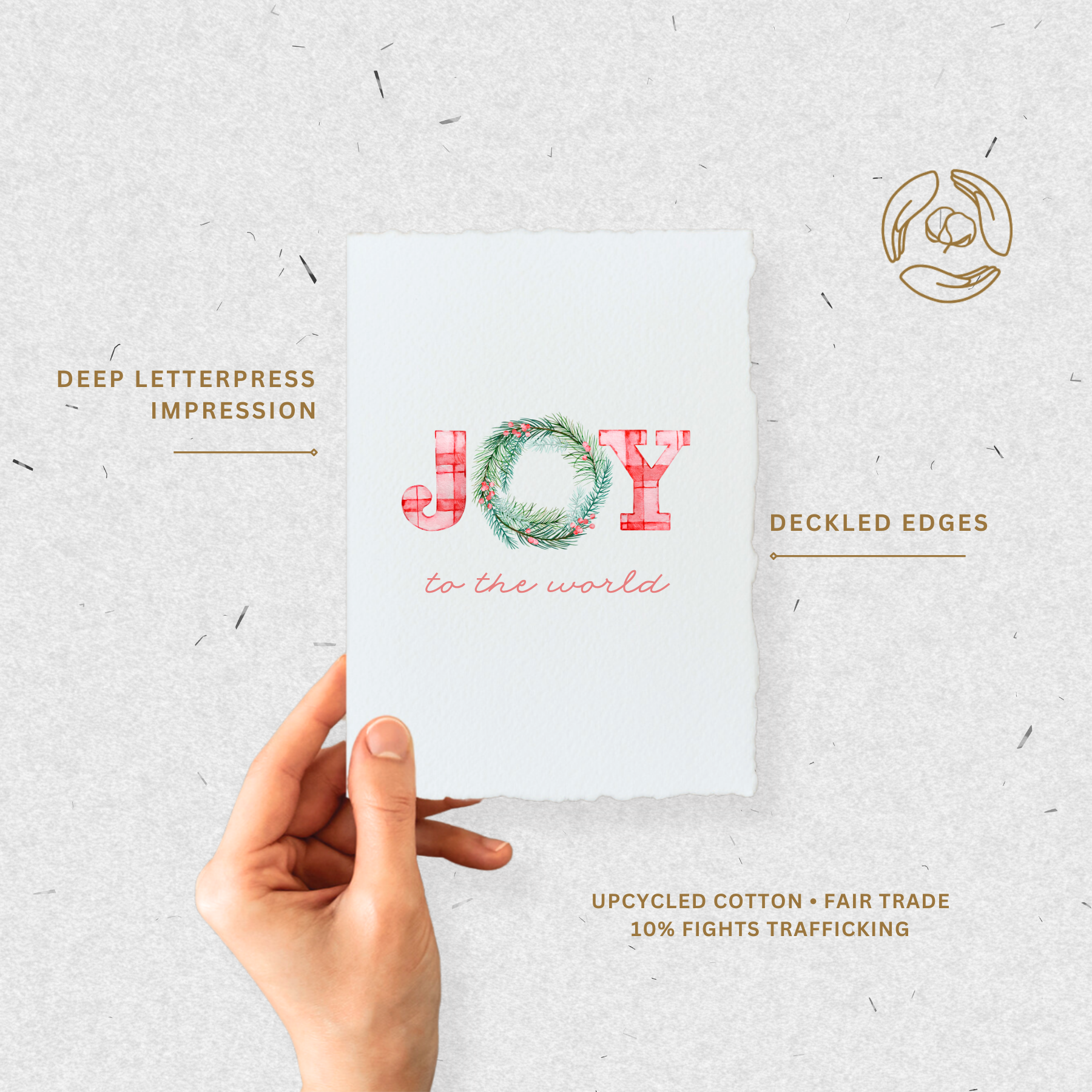 Joy to the World- Red Buffalo Print | Holiday Card