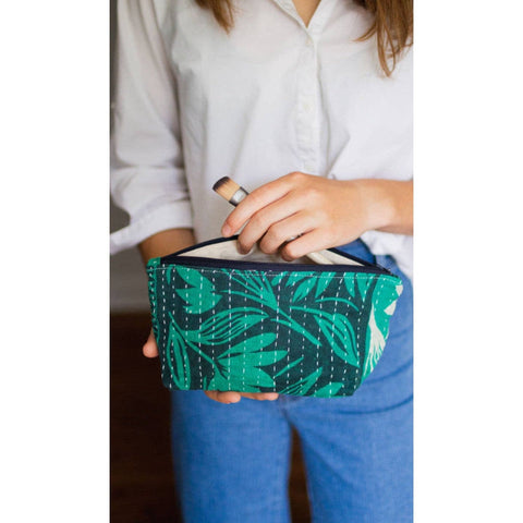 Kantha Cosmetic Bag - Assorted Patterns and Colors