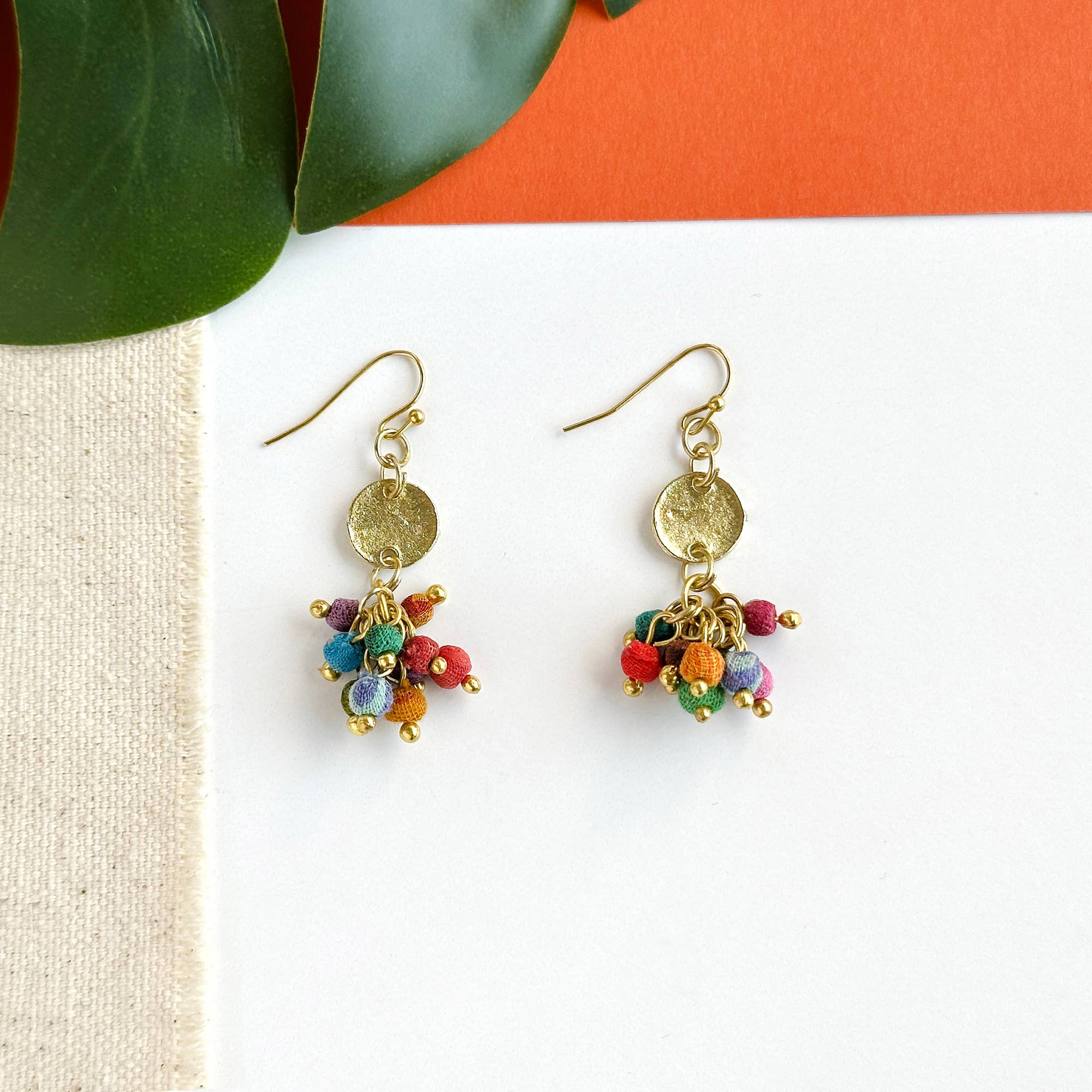 Kantha Milieu Charmed Cluster Earrings