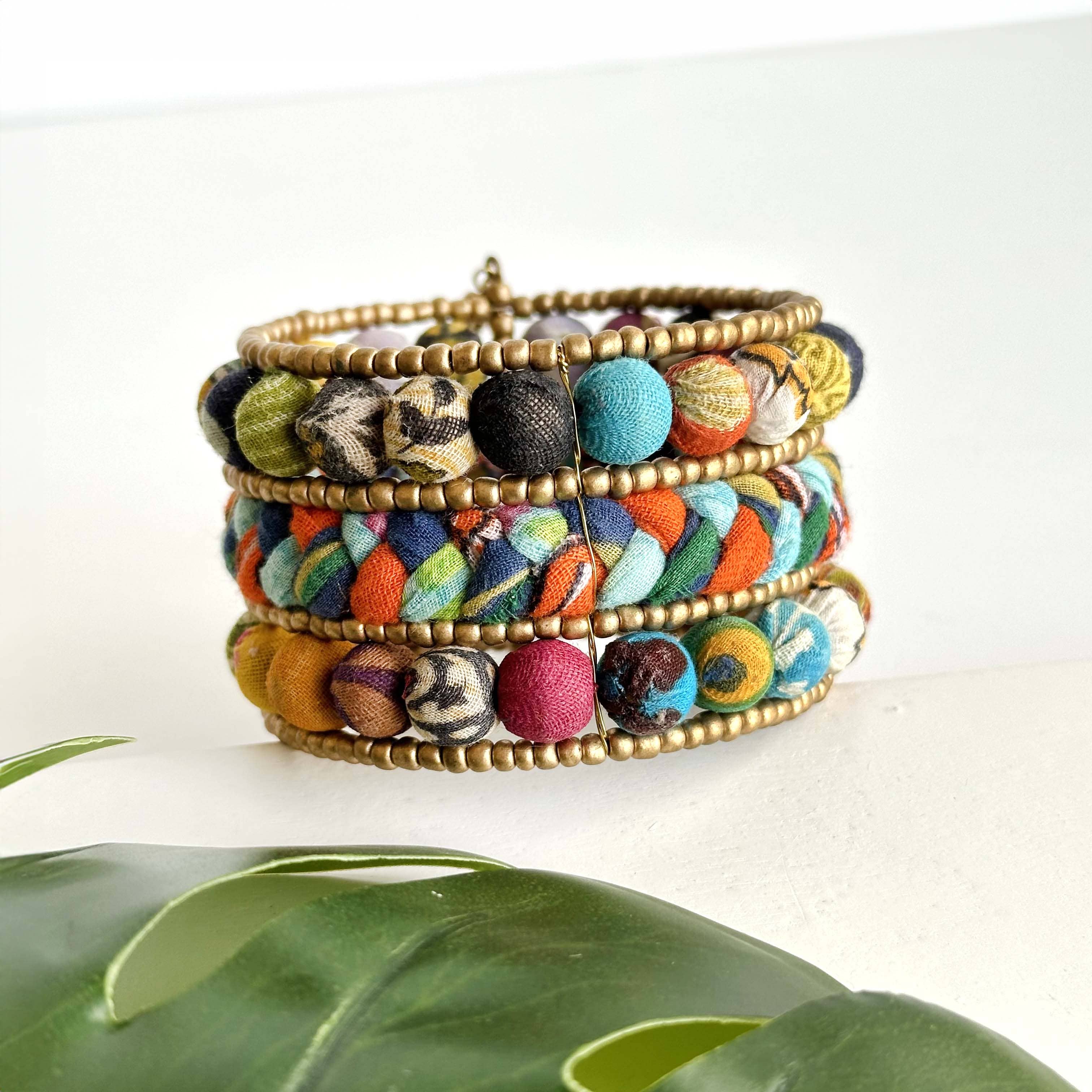 Kantha Plaited Cuff