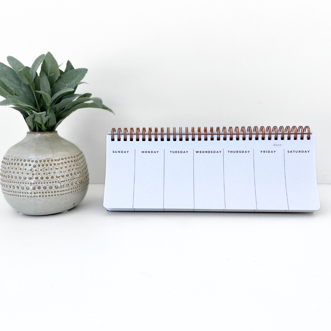 Keyboard Desk Planner | Coffee Paper Weekly Undated Calendar