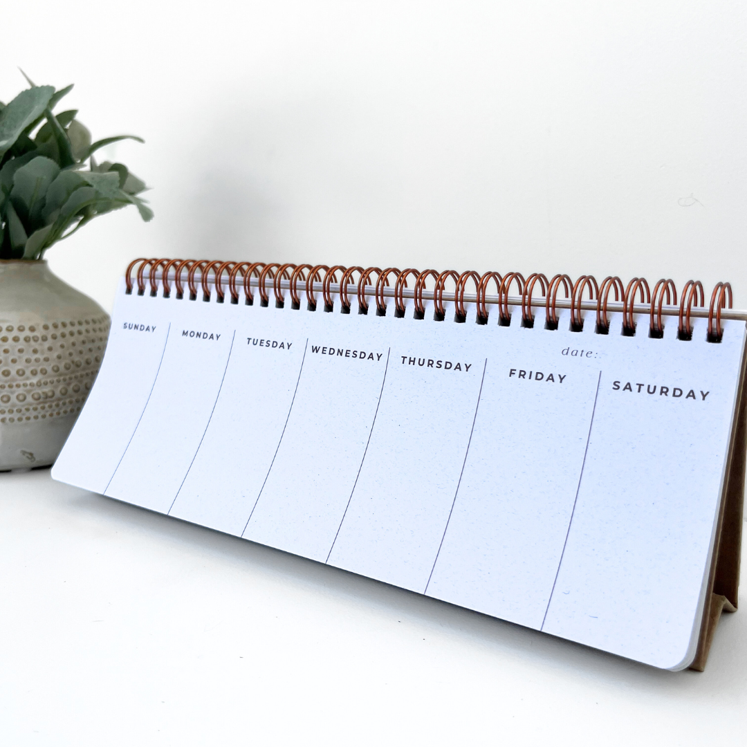 Keyboard Desk Planner | Coffee Paper Weekly Undated Calendar