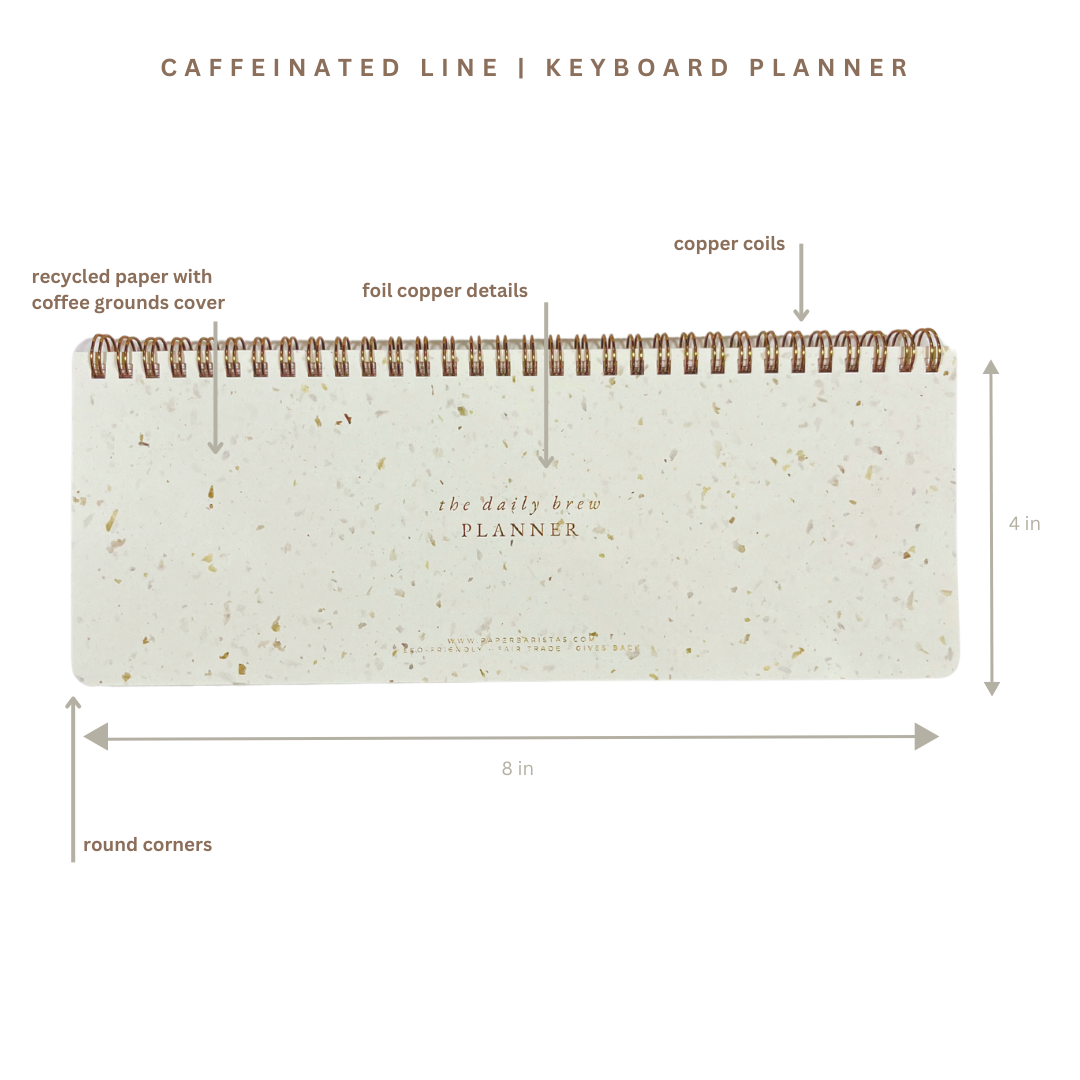 Keyboard Desk Planner | Coffee Paper Weekly Undated Calendar