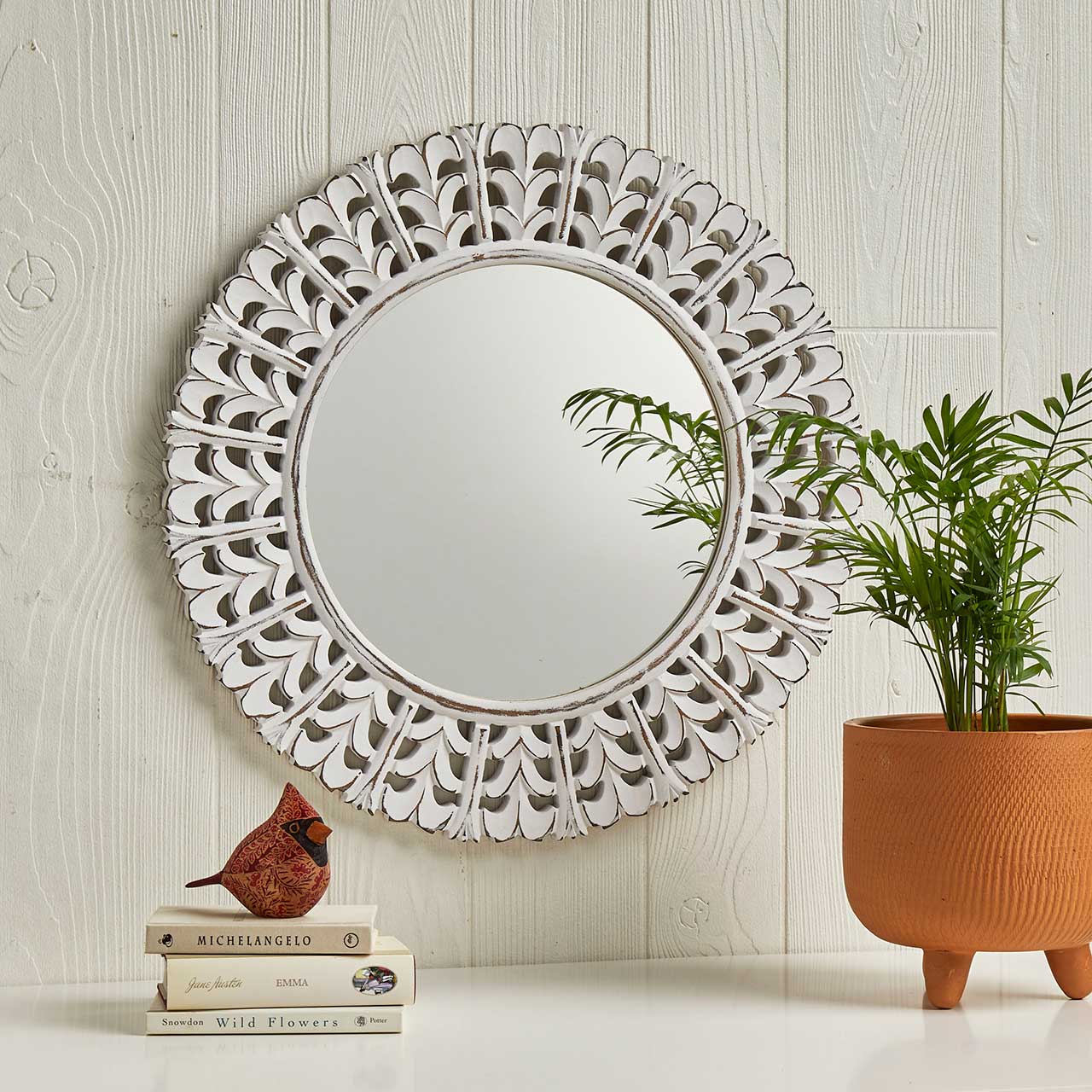 Khilana Hand-Carved Wall Mirror (Local Pickup/Local Delivery Only)