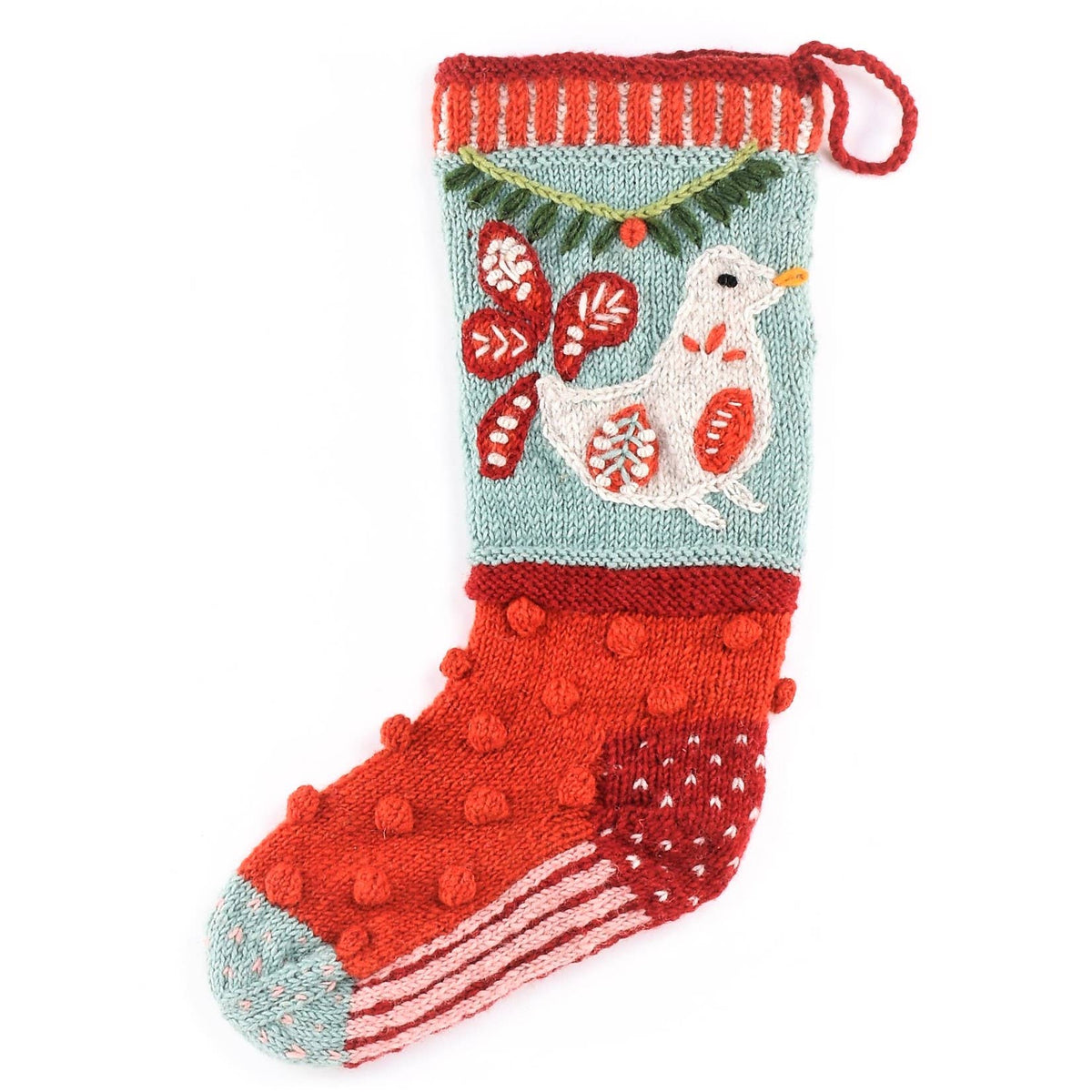 Knit Wool Christmas Stocking- Assorted Styles- Sold Individually