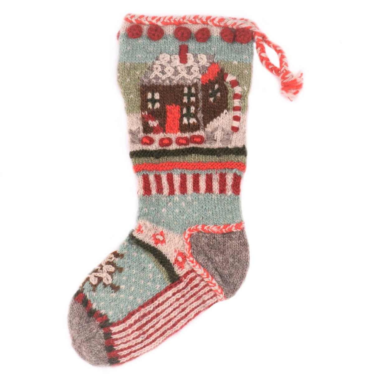 Knit Wool Christmas Stocking- Assorted Styles- Sold Individually