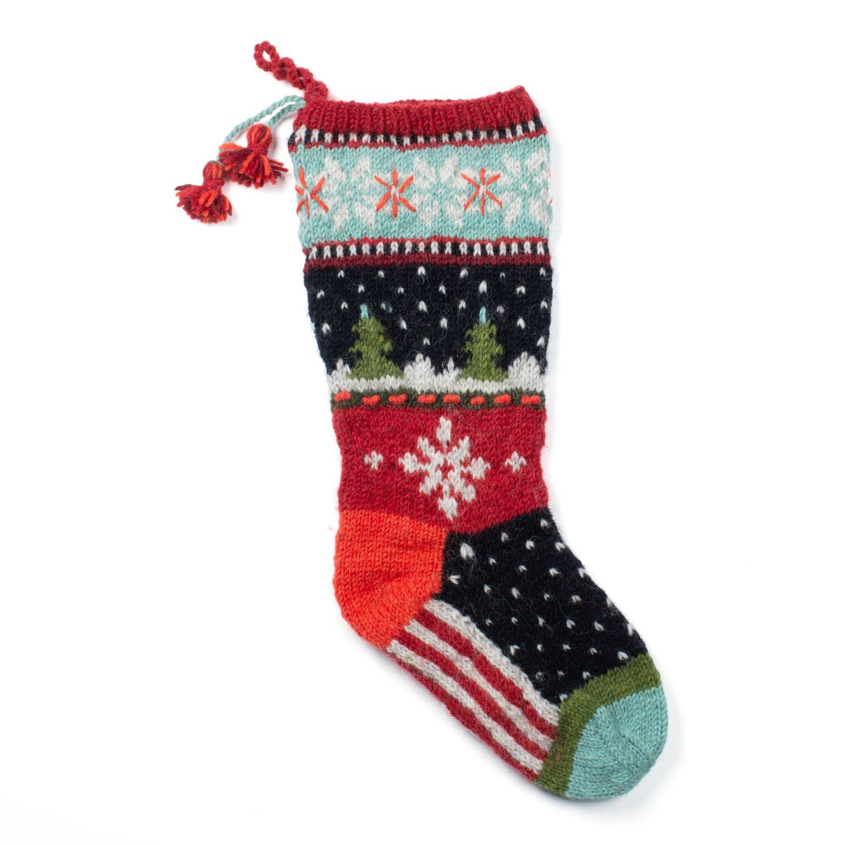 Knit Wool Christmas Stocking- Assorted Styles- Sold Individually
