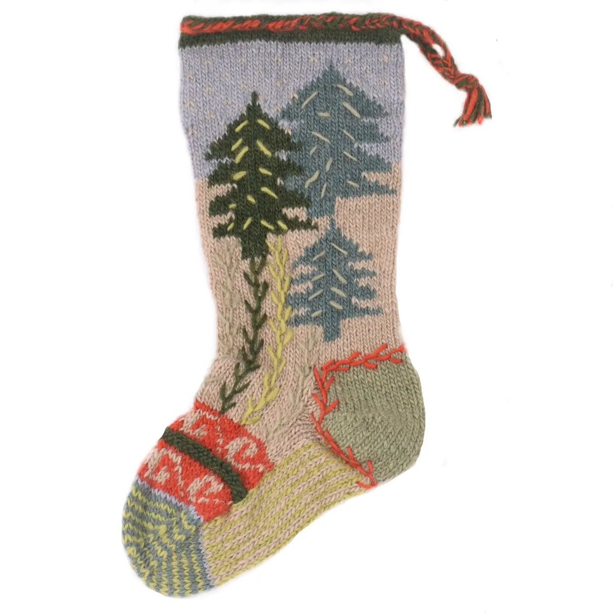 Knit Wool Christmas Stocking- Assorted Styles- Sold Individually