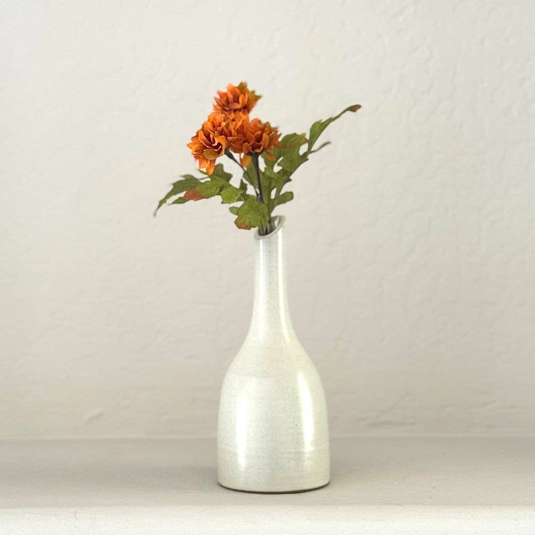 Kumale Handmade Ceramic Bud Vase- Assorted Sizes- Assorted Colors- Sold Individually