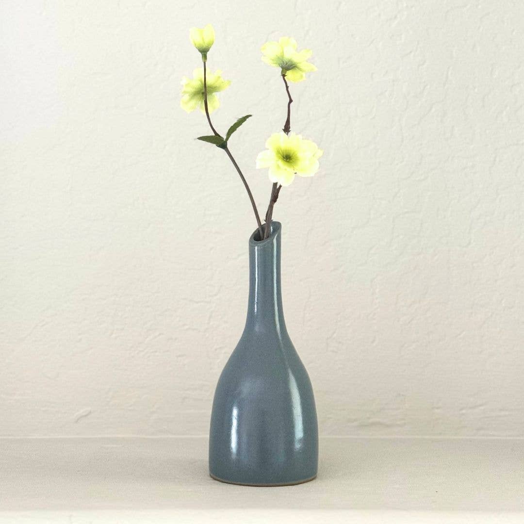 Kumale Handmade Ceramic Bud Vase- Assorted Sizes- Assorted Colors- Sold Individually