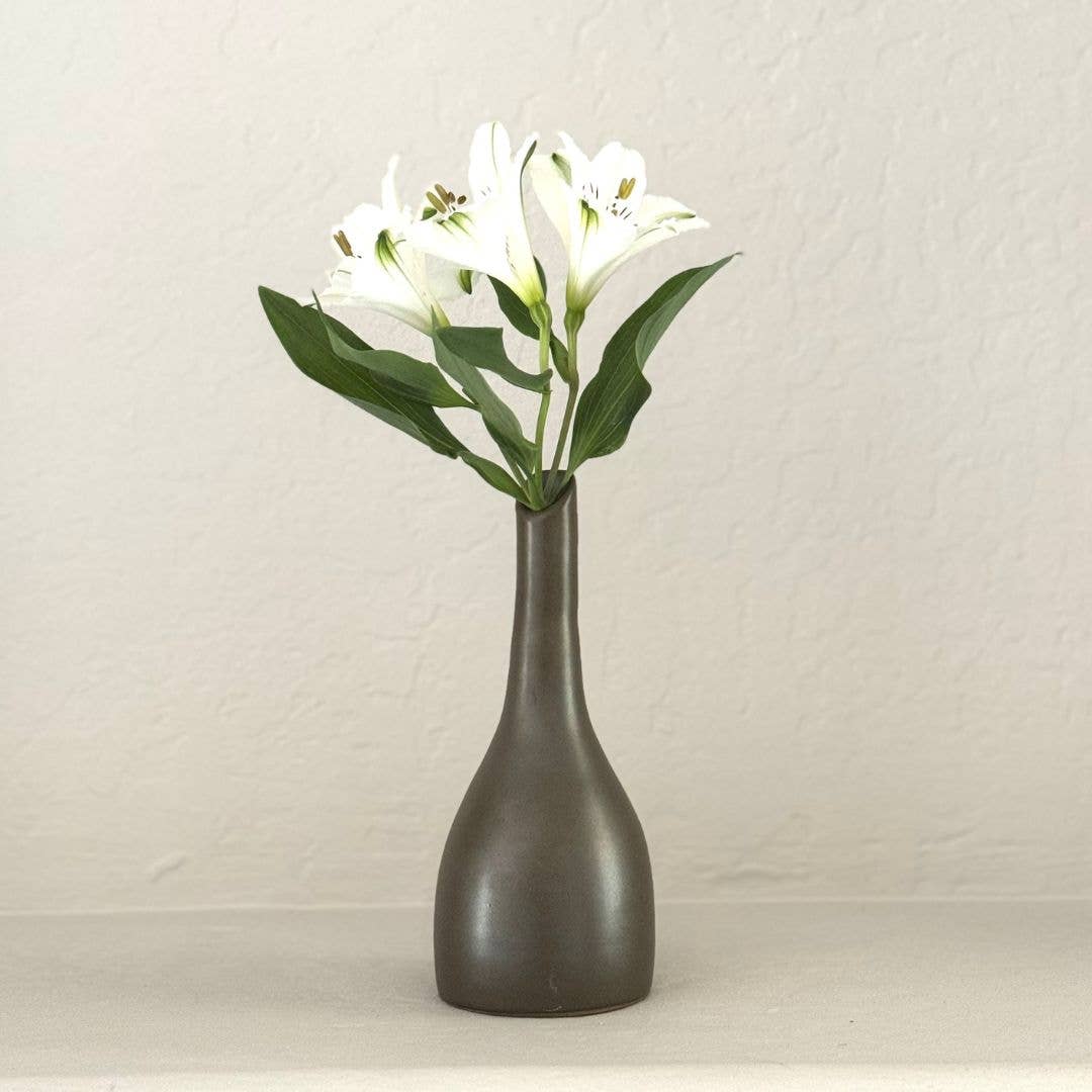 Kumale Handmade Ceramic Bud Vase- Assorted Sizes- Assorted Colors- Sold Individually