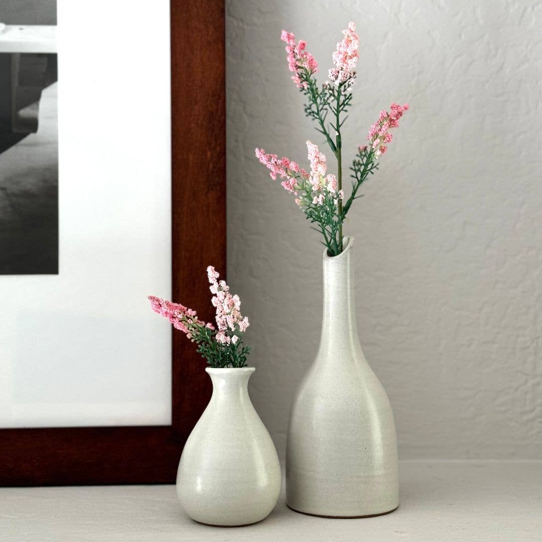 Kumale Handmade Ceramic Bud Vase- Assorted Sizes- Assorted Colors- Sold Individually