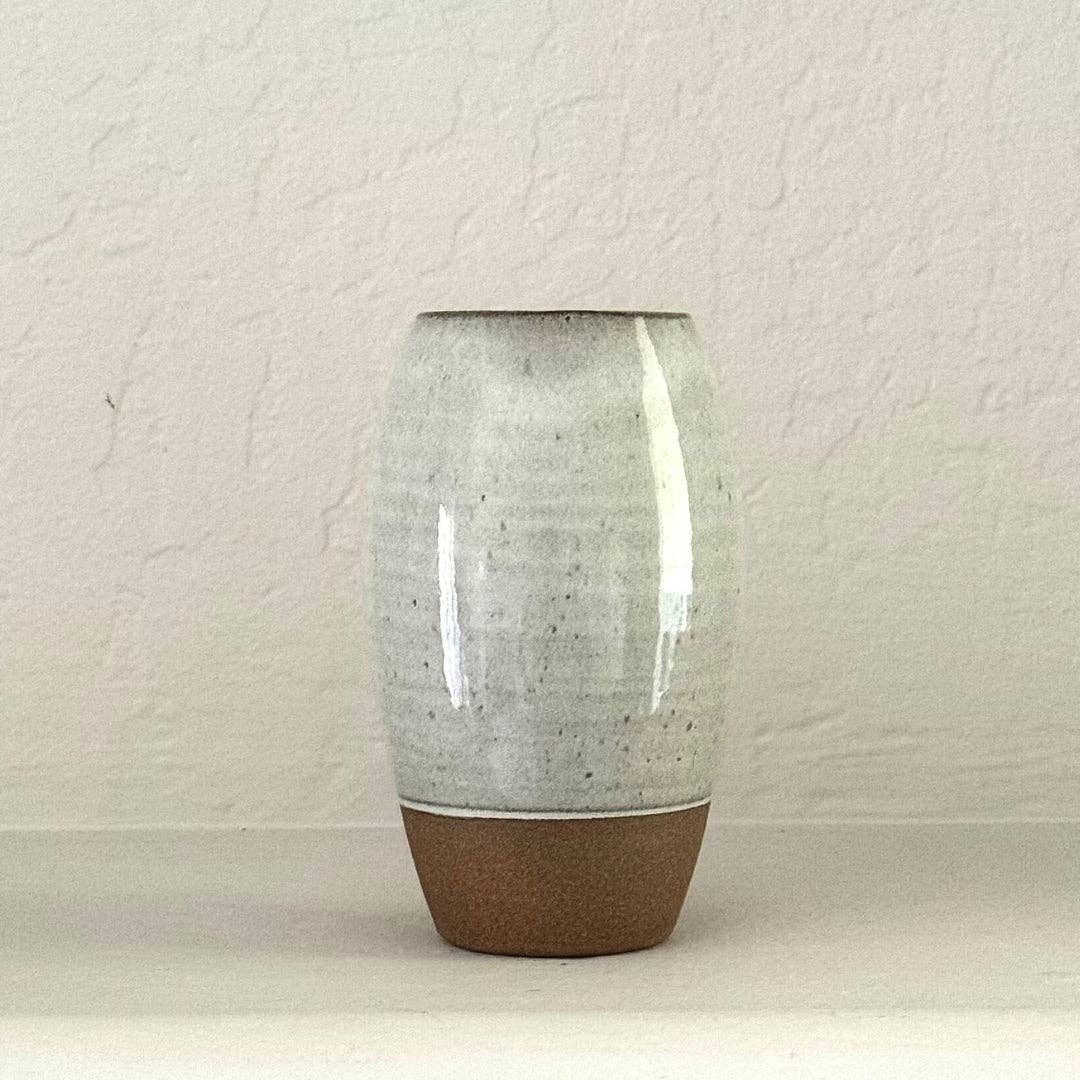 Kumale Handmade Ceramic Oval Vase- Assorted Colors