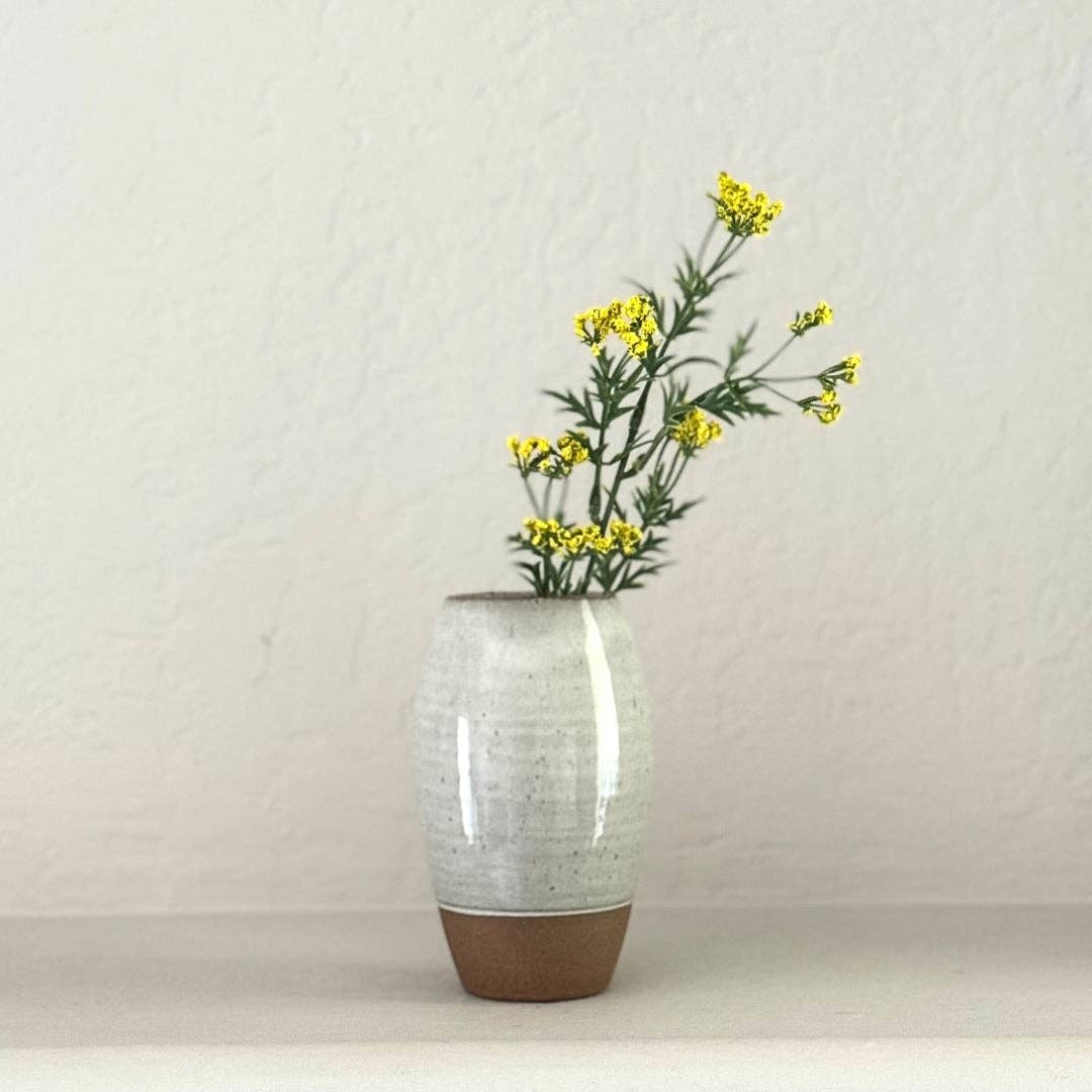 Kumale Handmade Ceramic Oval Vase- Assorted Colors