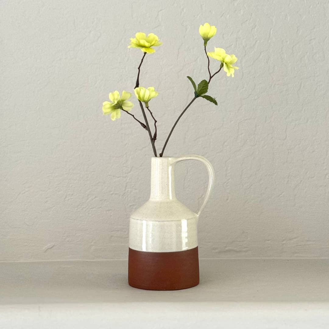 Kumale Handmade Ceramic Rustic Vase- Assorted Sizes-Assorted Colors- Sold Individually