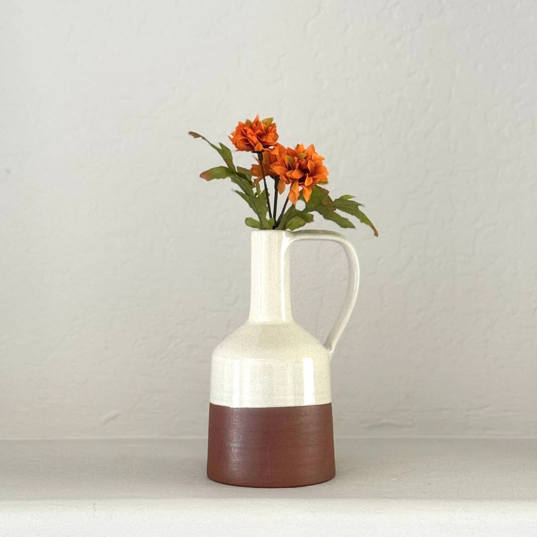 Kumale Handmade Ceramic Rustic Vase- Assorted Sizes-Assorted Colors- Sold Individually