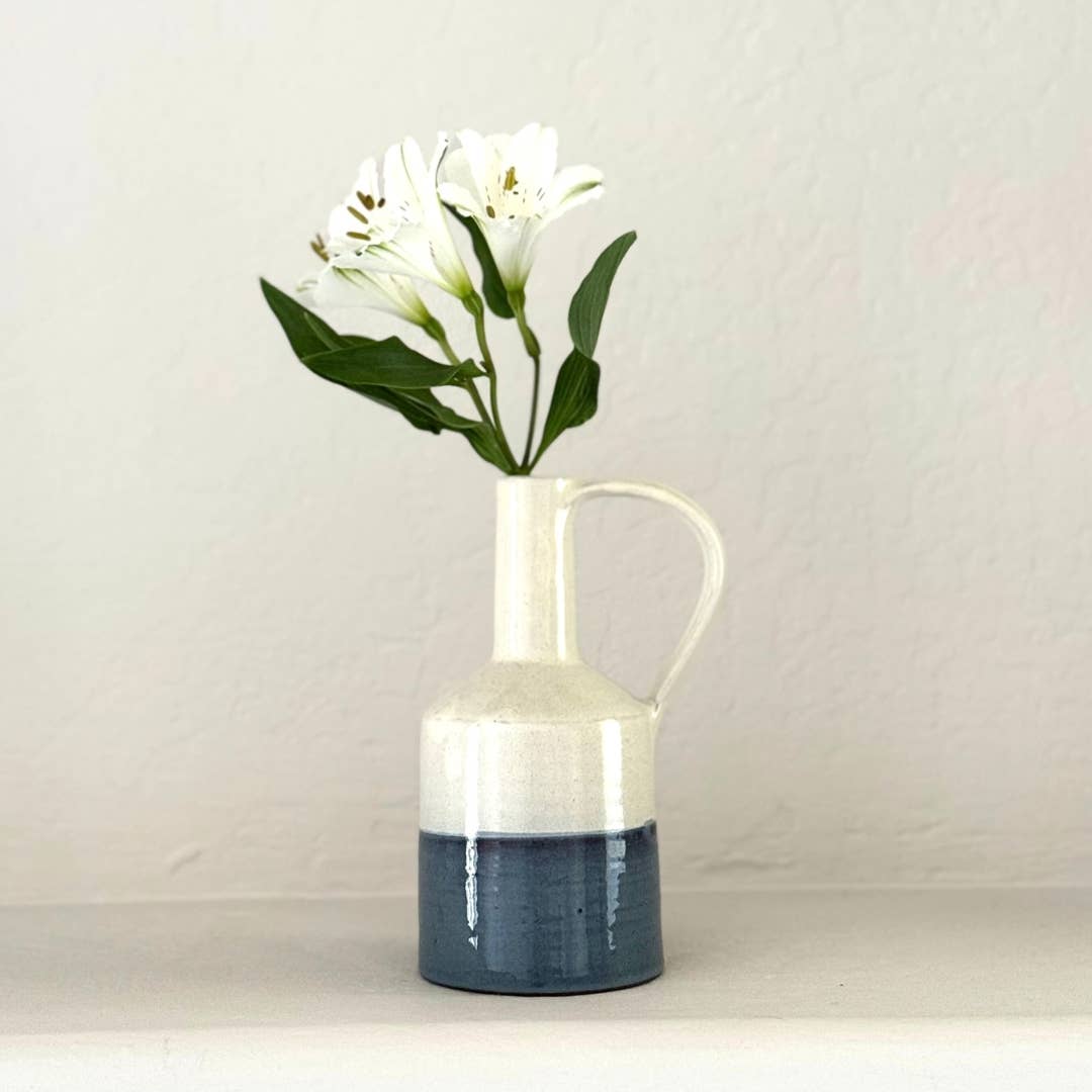 Kumale Handmade Ceramic Rustic Vase- Assorted Sizes-Assorted Colors- Sold Individually