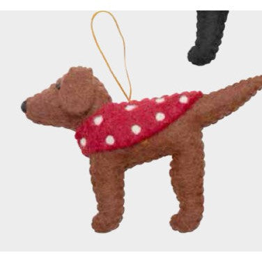 Labrador with Coat Ornament- Sold Individually