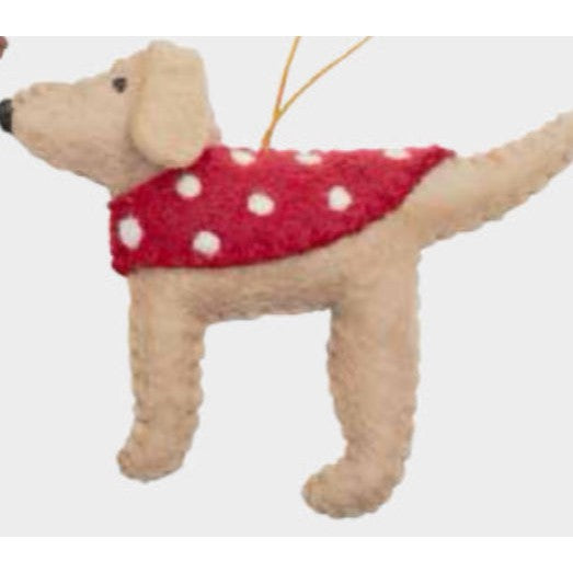 Labrador with Coat Ornament- Sold Individually