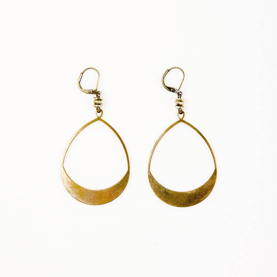 Large Teardrop Hoop Earrings- Assorted