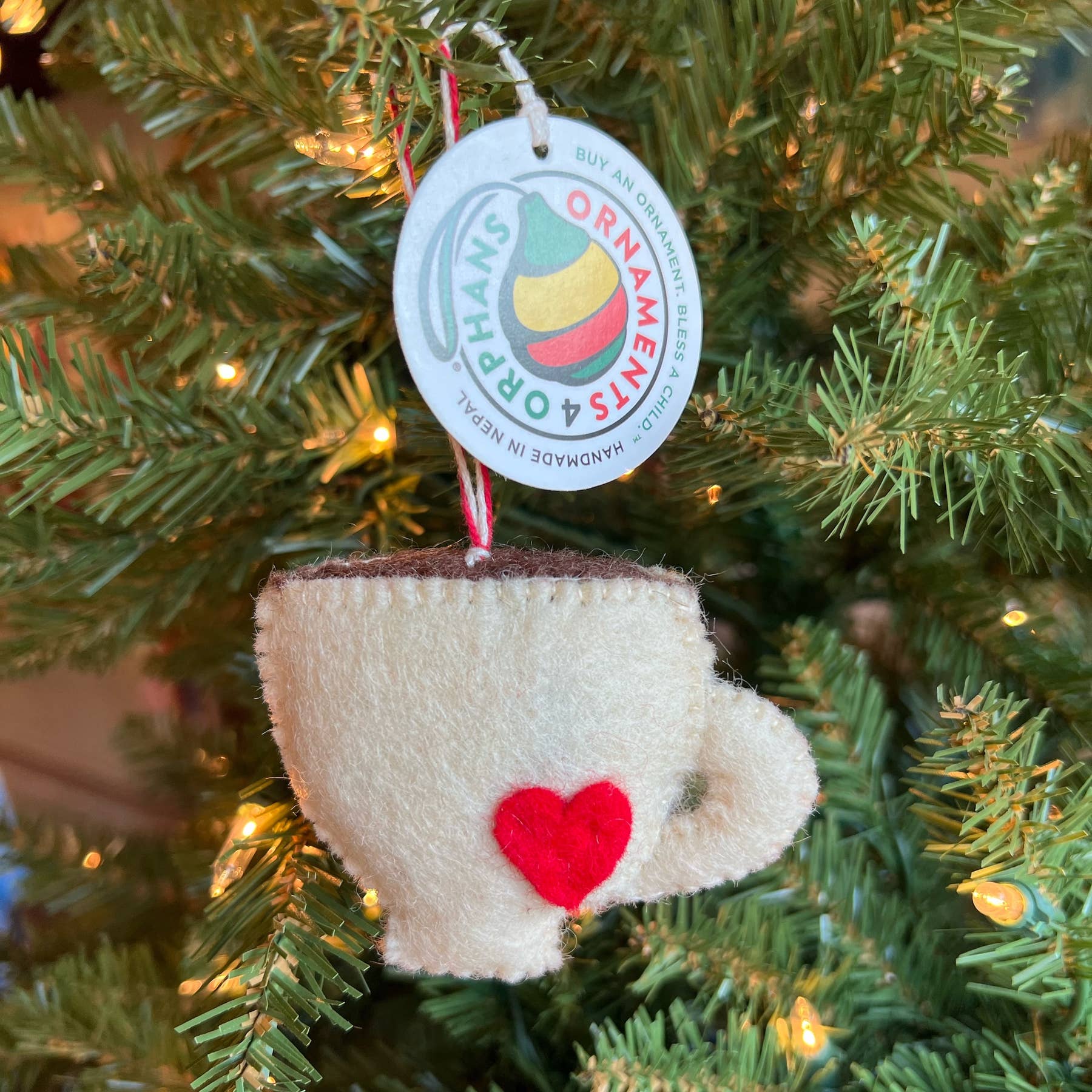 Latte Felt Wool Ornament