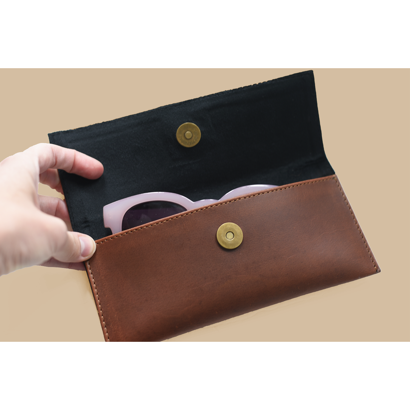Leather Sunglasses Case- Assorted Colors