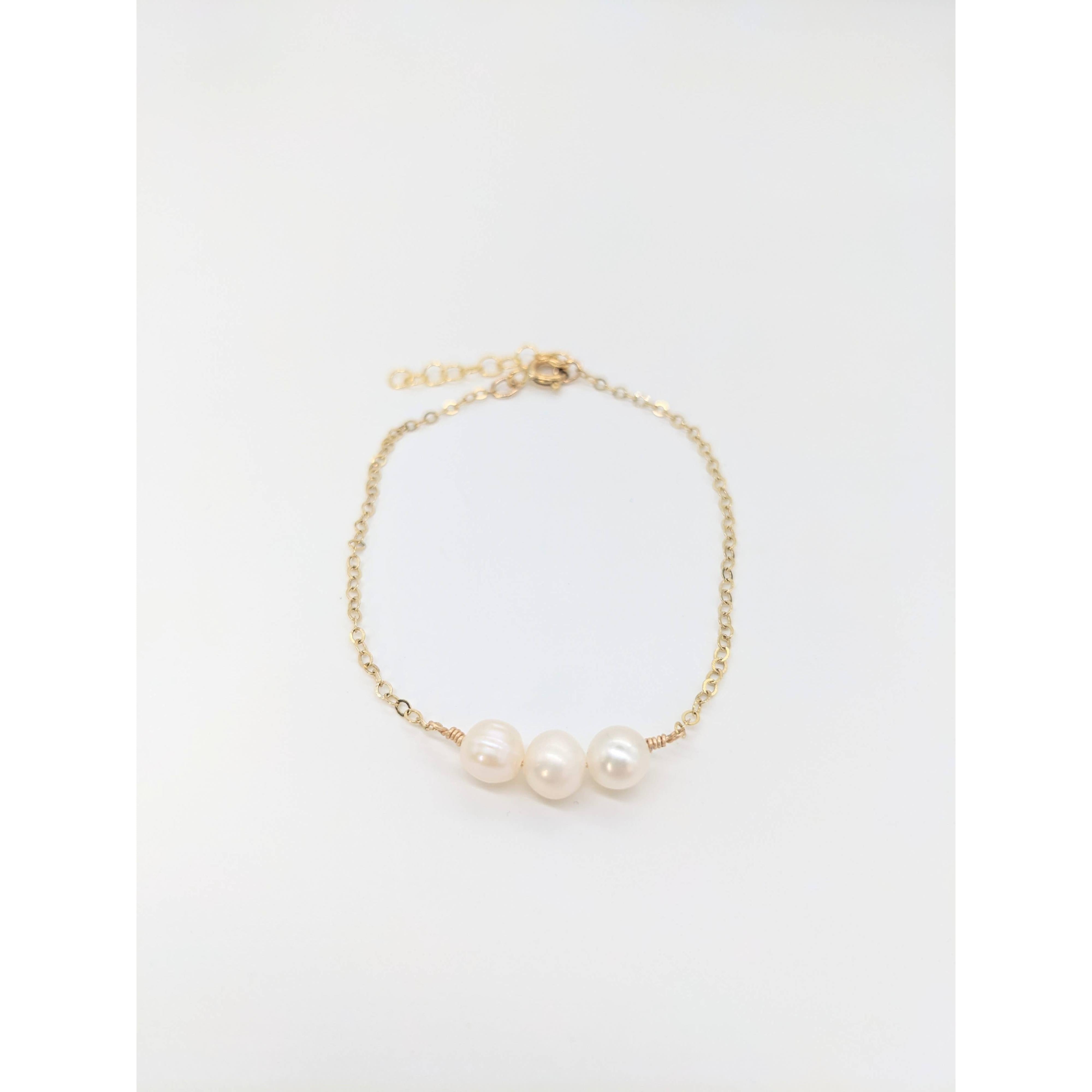 Leeda Pearl Bracelet- 14k Gold Filled