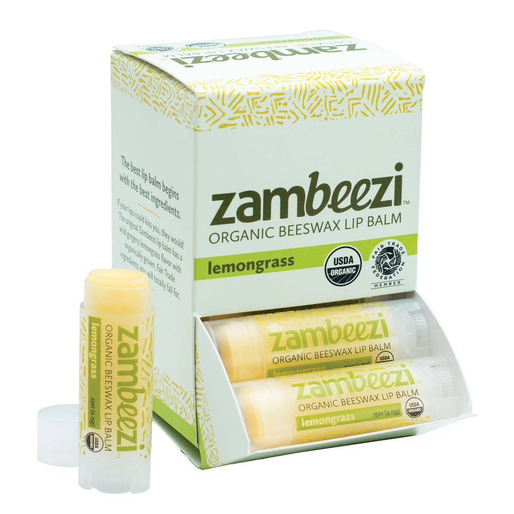 Lemongrass Organic Beeswax Lip Balm- Sold Individually