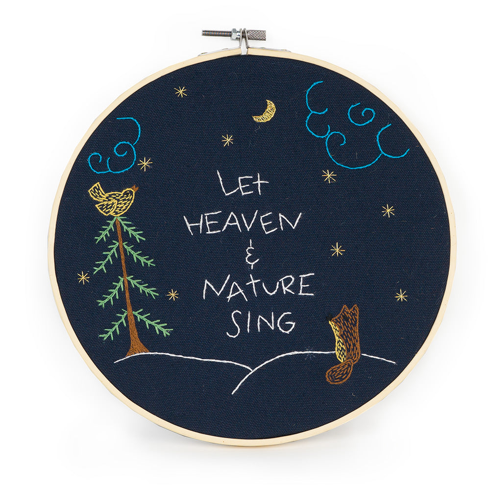 “Let Heaven” Large Embroidered Hoop